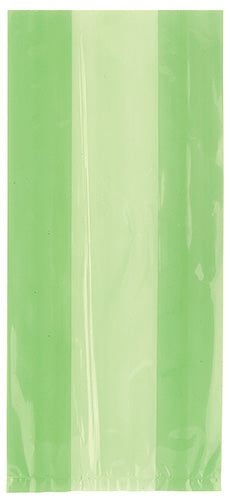 Lime Green Large Favor Cello Bags with Twist Ties 30ct