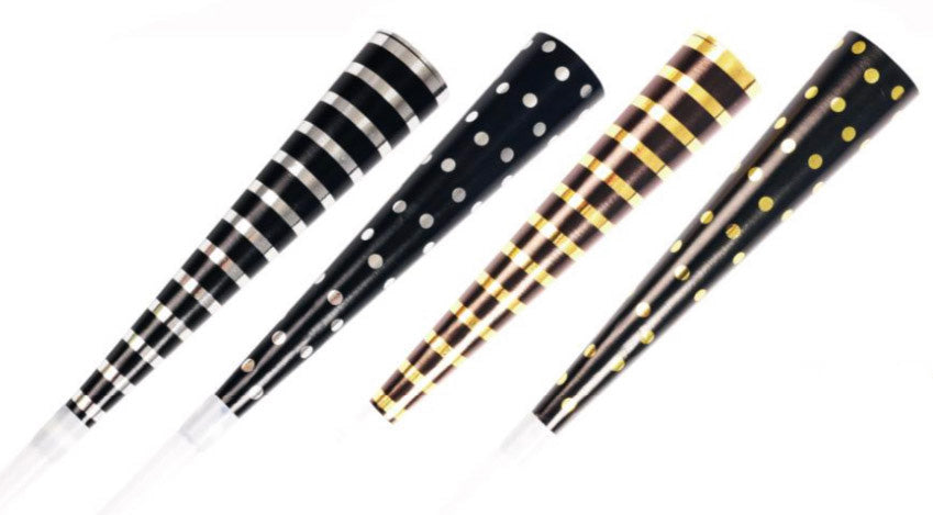 Polka Dot & Stripe 9.8in Horns 4ct