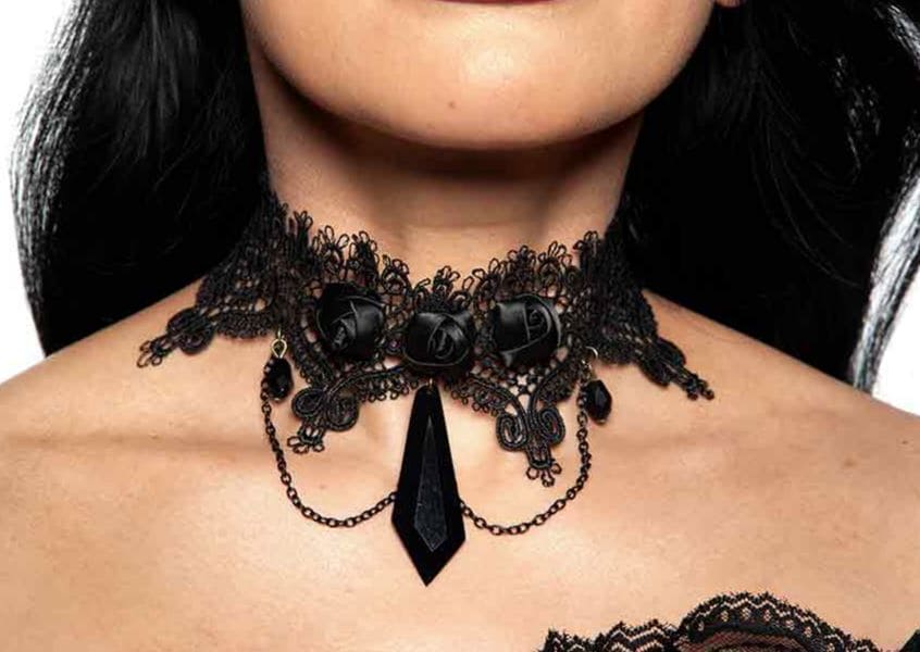 Lace and Rose Choker