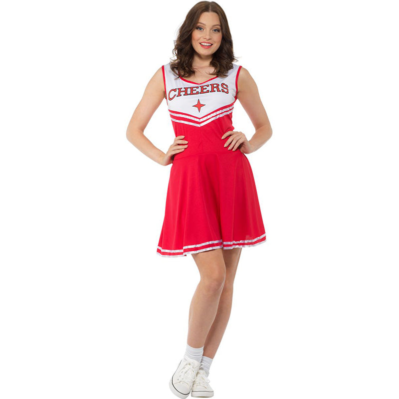 Red Cheerleader Adult Costume