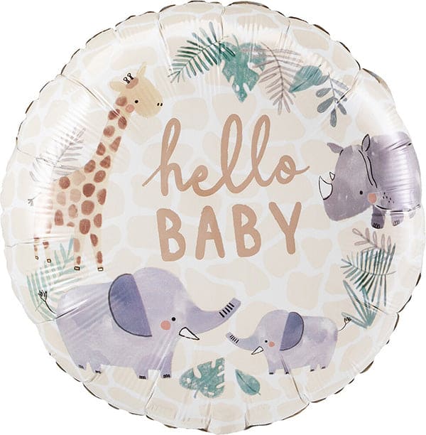 Baby Soft Jungle 18in Metallic Balloon
