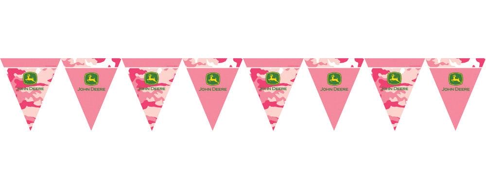 John Deere Pink Camouflage 12ft Flag Banner