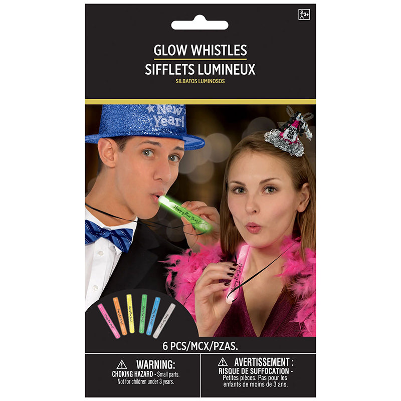 New Year's Glow Whistles 6ct