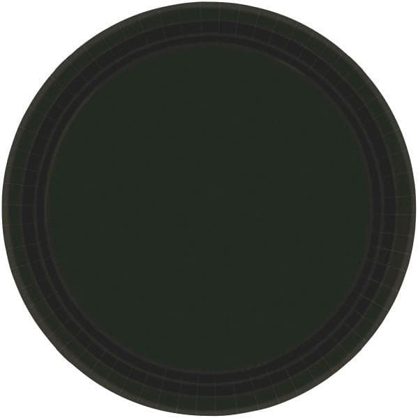 Jet Black 9in Round Dinner Paper Plates