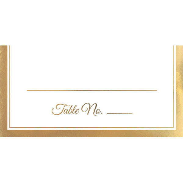 Place Card w/Gold Trim