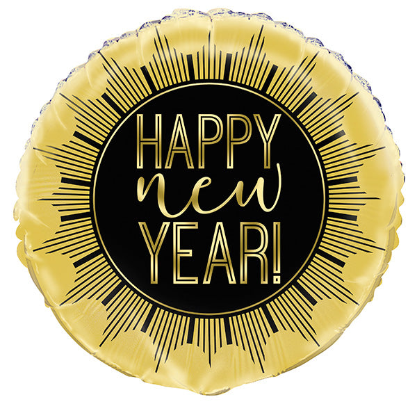 Roaring New Year's 18in Metallic Balloon 1ct