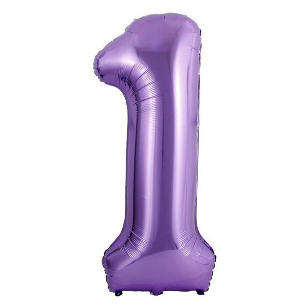 34in Number 1 Purple Mylar Balloon