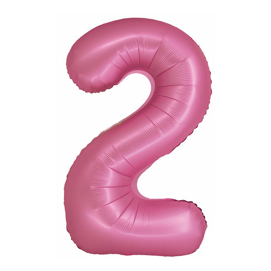 34in Number 2 Pink Mylar Balloon