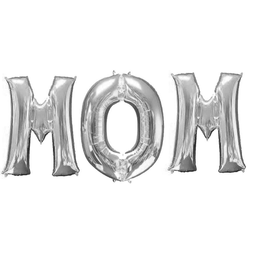16" MOM Phrase Silver Balloon (DOES NOT FLOAT) 1 Ct