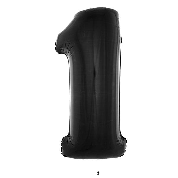 40in Number 1 Black Mylar Balloon