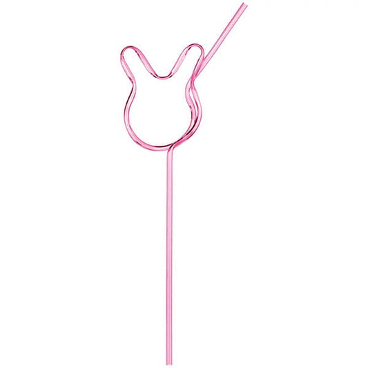 Bunny Shaped Fun Straw - Pink