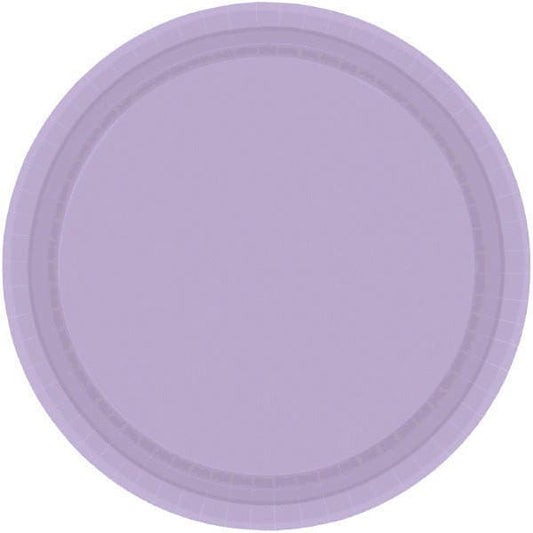 Lavender 10.5in Round Banquet Paper Plates 20 Ct