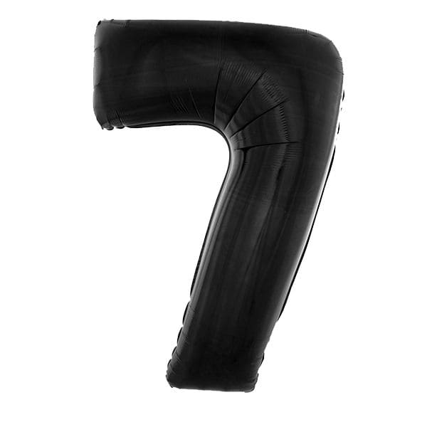 40in Number 7 Black Mylar Balloon