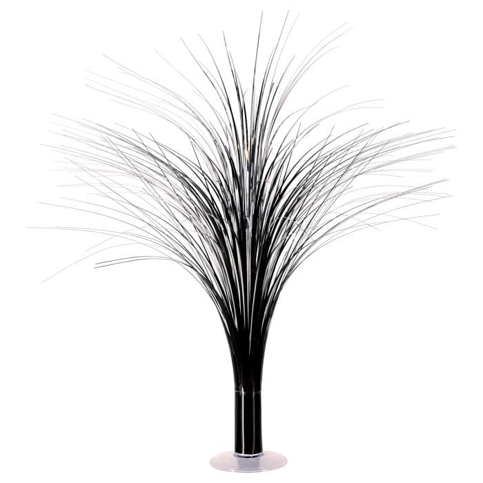 Metallic Spray Black & Silver 19in Centerpiece