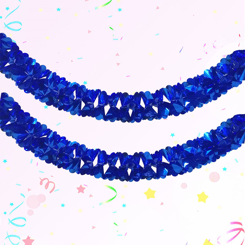 Foil Garland 12' Royal Blue
