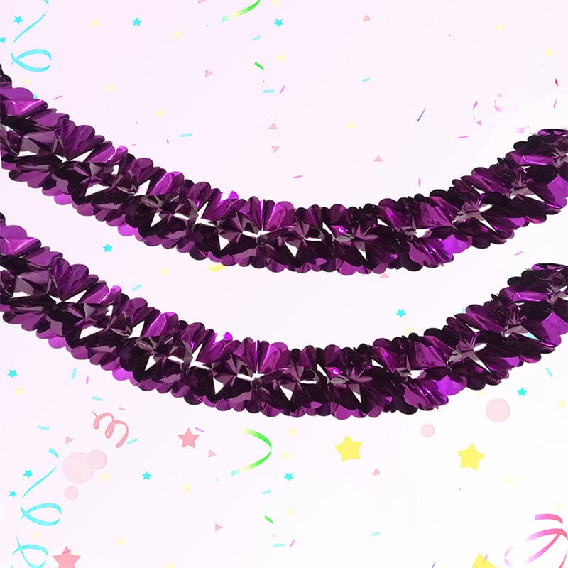 Foil Garland 12ft x 6.25in Purple