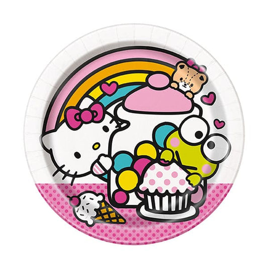 Hello Kitty 7in Round Luncheon Paper Plates 8ct