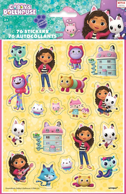 Gabby's Dollhouse Stickers (76 Stickers) 4ct