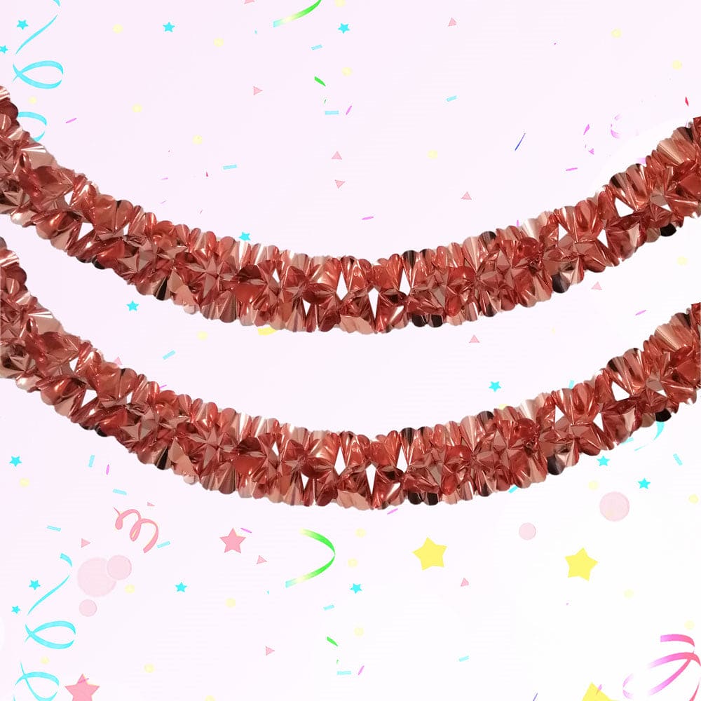 Foil Garland 12' Rose Gold