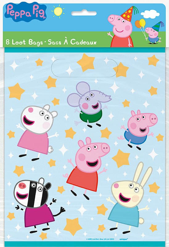 Peppa Pig Loot Bags 8Ct