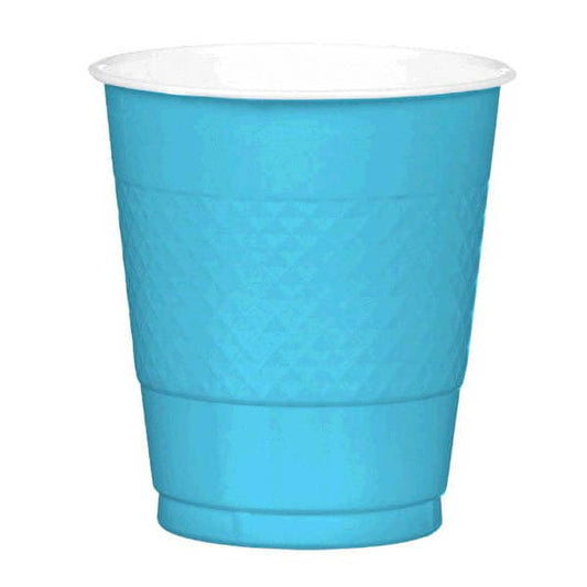 Caribbean Blue 12oz Plastic Cups 20 Ct