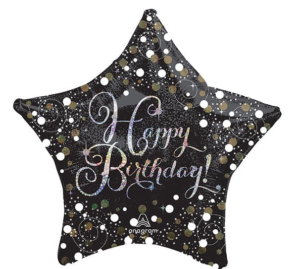 Sparkling Birthday 28in Metallic Balloon