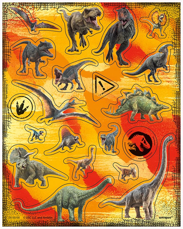 Jurassic Stickers 4 Ct