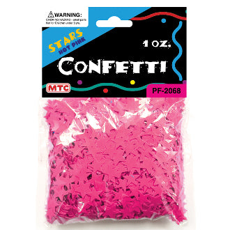 Star Confetti Hot Pink 1oz