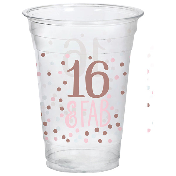 Sweet Sixteen 16oz Plastic Cups 20ct