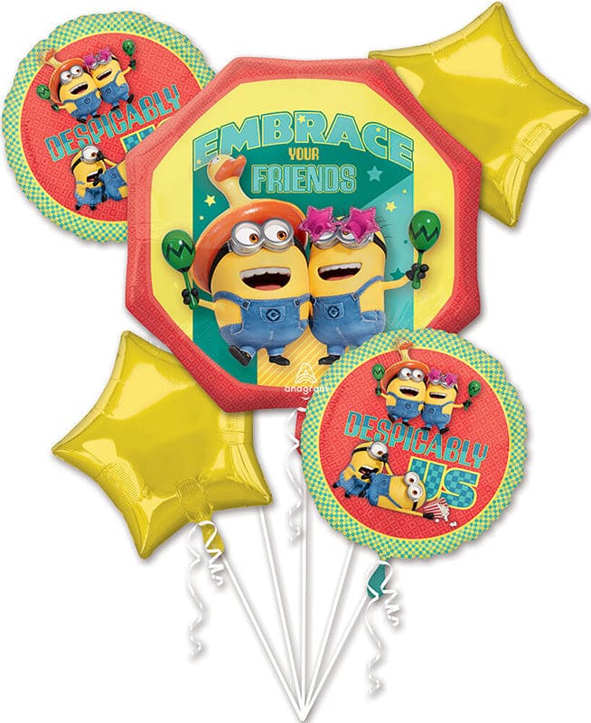 Despicable Me Party Mylar Balloon Bouquet, 5ct