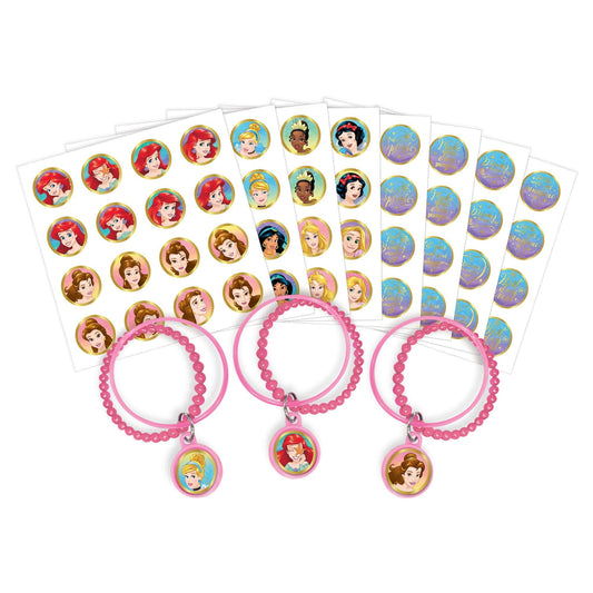 Disney Princess Pink Bracelet Kit 8 Count Set