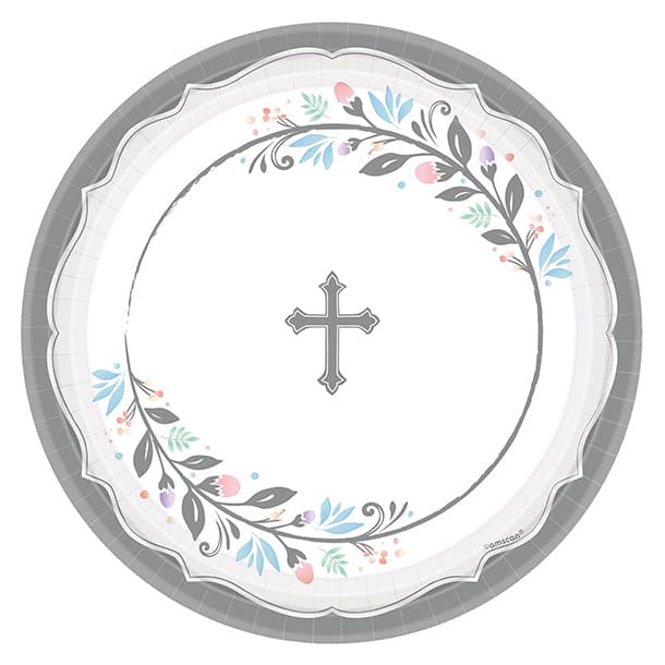 Holy Day 10.5in Round Banquet Paper Plates 18ct