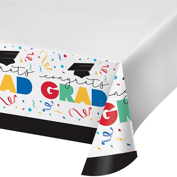 Grad Cap Toss 54 x 102in Paper Table Cover