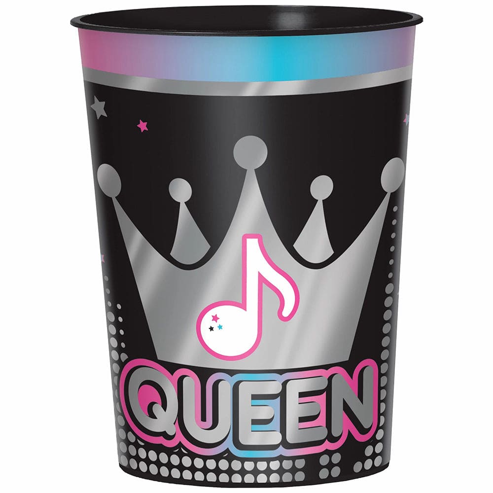 Internet Famous Viral Music Note 16oz Metallic Plastic Favor Cup 1ct.