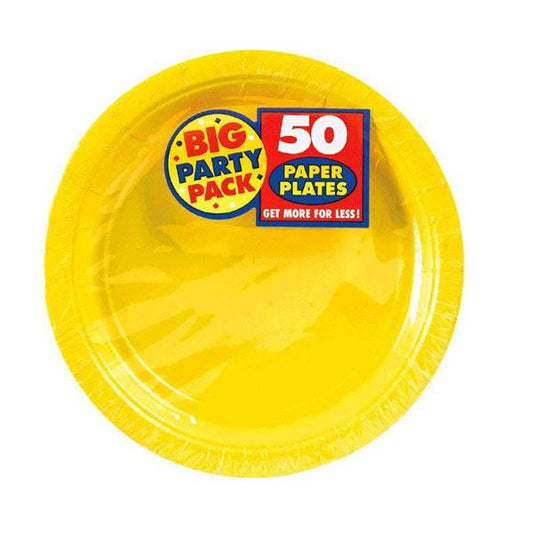 Yellow Sunshine Big Party Pack 7in Round Paper Plates