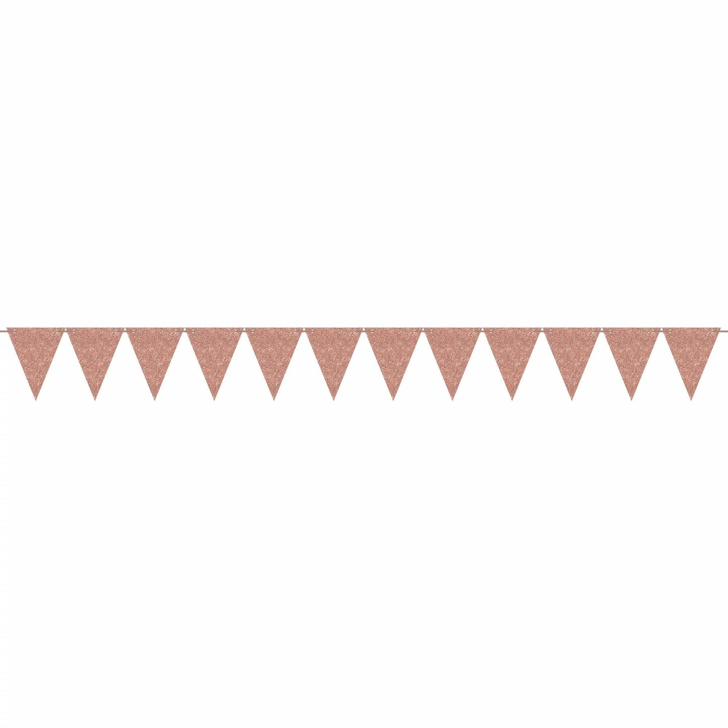 Mini Paper Pennant Banner - Sparkle Rose Gold