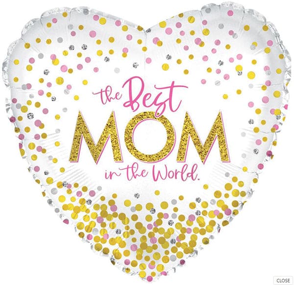 Best Mom in the World 18in Mylar Foil Balloon