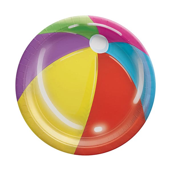 Cool Pool 6.75in Round Luncheon Paper Plates 20ct