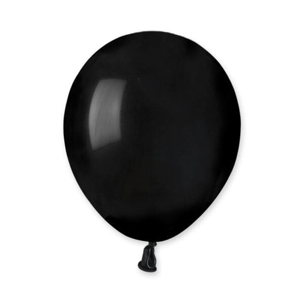 5in Standard Latex Balloons Black 100ct