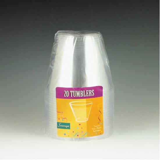 Clear Plastic Tumblers 9oz 20ct