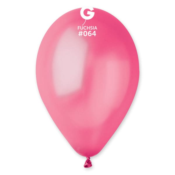 12" Latex Balloon Metallic Fuchsia 50 ct