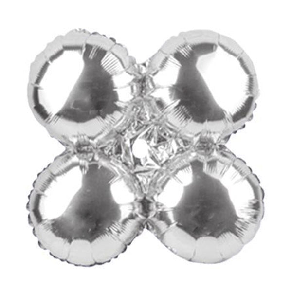30in Quad Metallic Silver Balloon