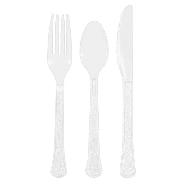 Heavy Weight Cutlery Assorted - Frosty White 24ct