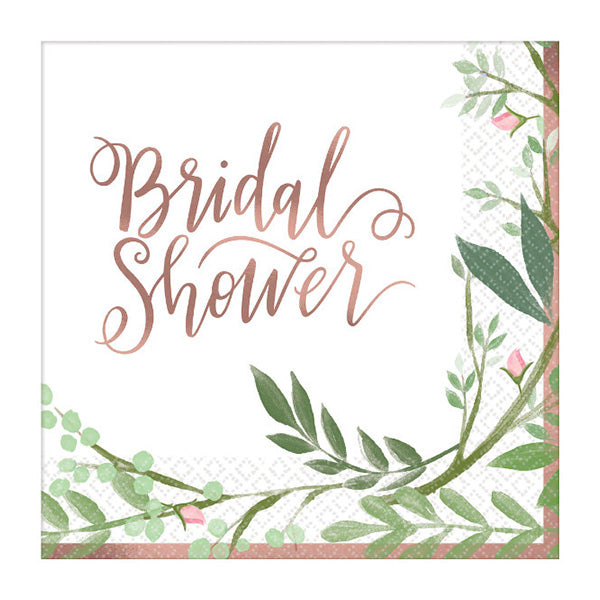 Love And Leaves Bridal Shower Beverage Napkins