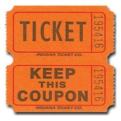 Double Raffle Ticket Roll