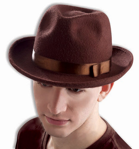 Gangster 1920's Deluxe Fedora Brown