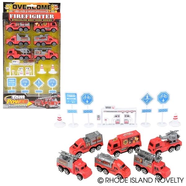 Fire Figther 13 Piece Plastic Play Set