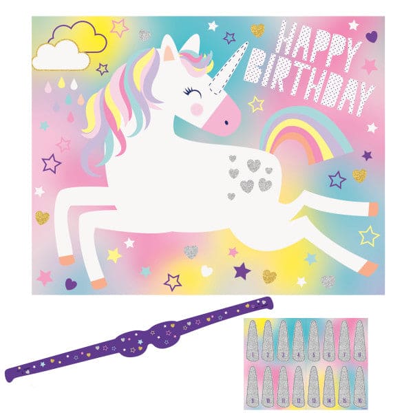 Unicorn Birthday Party Game for 16ct