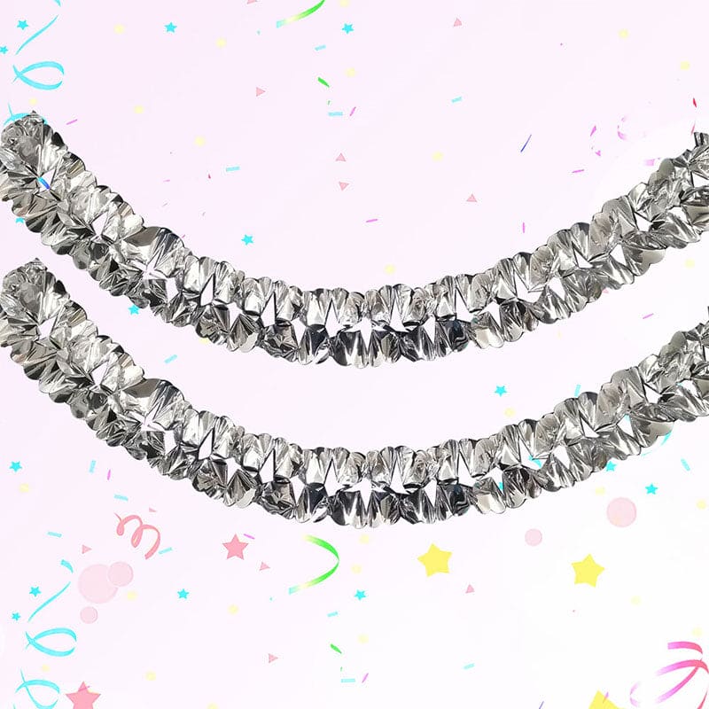 Foil Garland 12' x 6.25in Silver