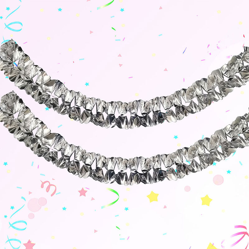 Foil Garland 12' x 6.25in Silver